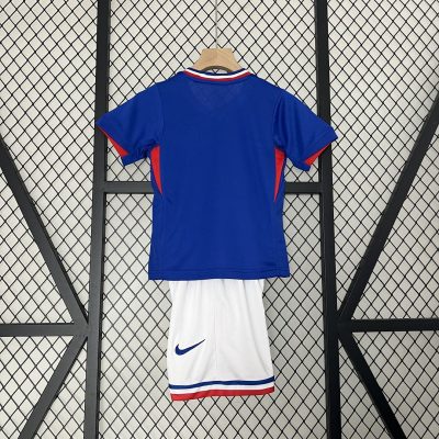Alternative view of France Home Football Uniform Kids Kit Jersey+Shorts EURO 2024