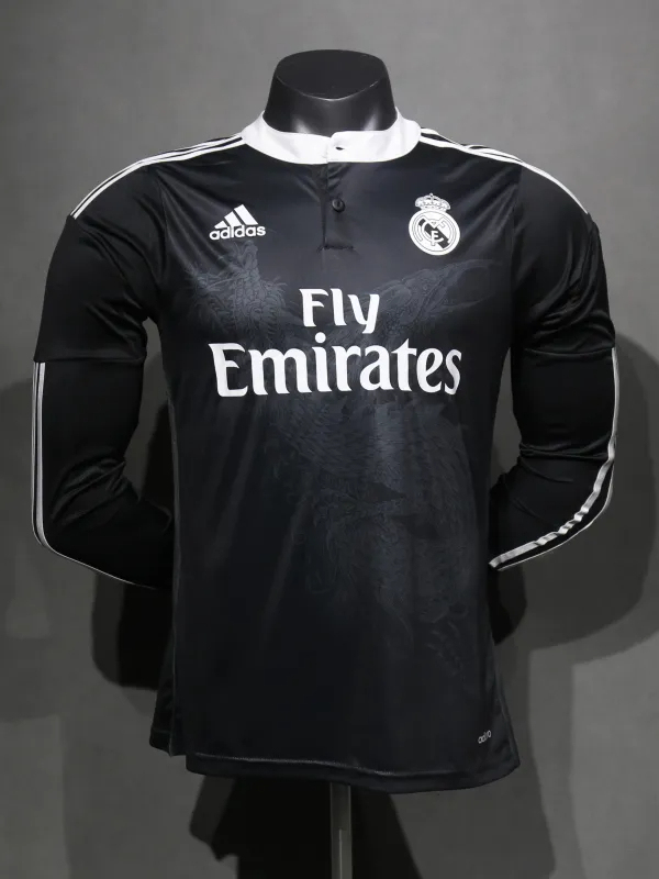 Real Madrid Retro Jersey Third Away Long Sleeve Soccer Shirt 2014/15