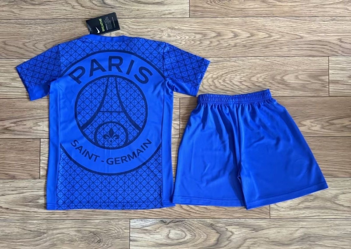 PSG Soccer Jersey Pre-Match Kids Kit Jersey+Shorts 2025/26 - Image 2