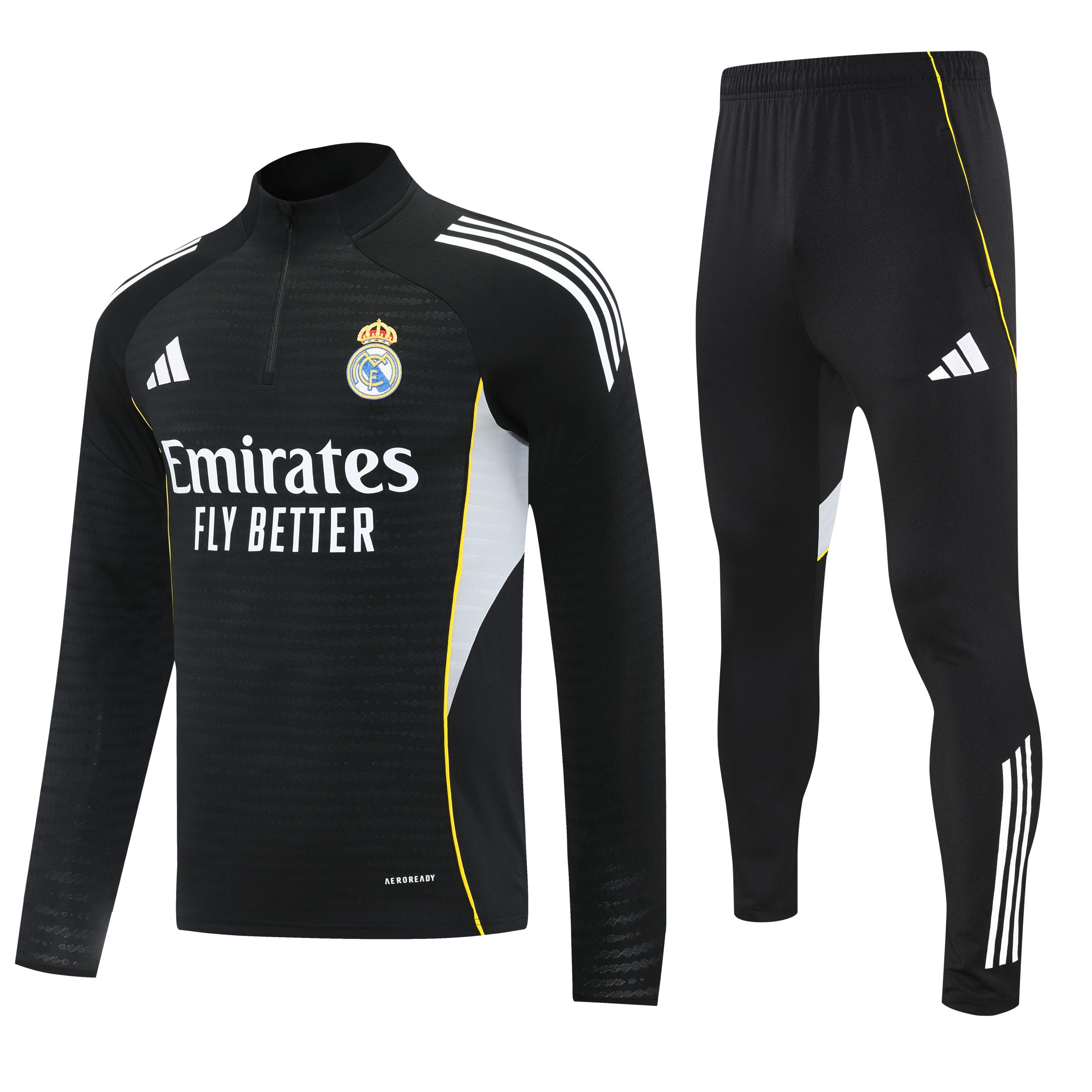 Real Madrid Training Kit (Sweatshirt+Pants) Black 2025/26 - Player Version