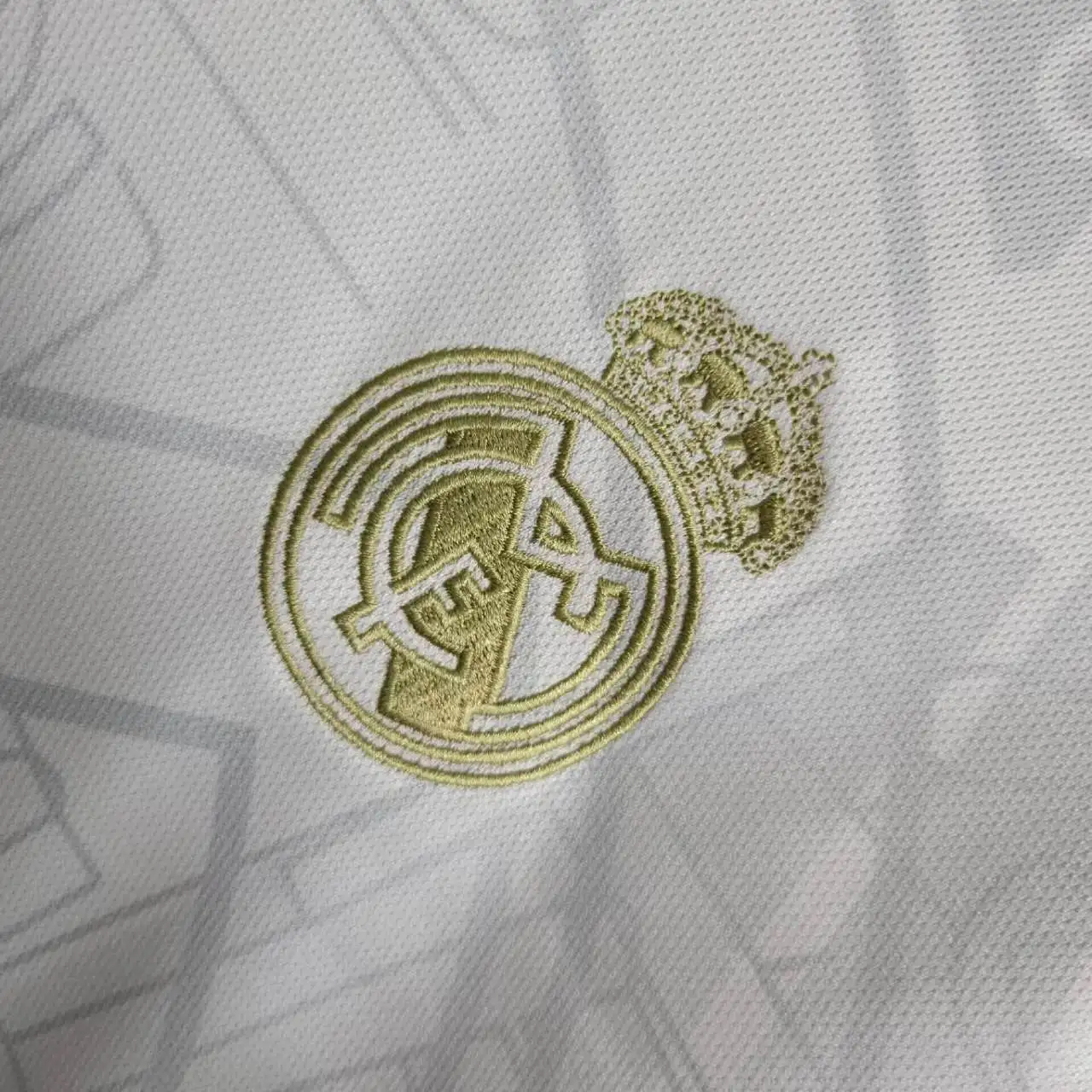 Real Madrid Soccer Jersey Golden & White Custom Shirt 2023/24 - Image 5