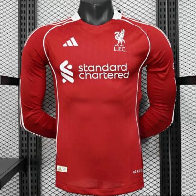 Liverpool  Football Jersey Home Long Sleeve Shirt 2025/26