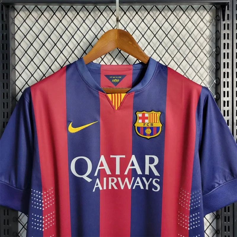 Barcelona Retro Jersey Home Soccer Shirt 2014-15 - Image 3