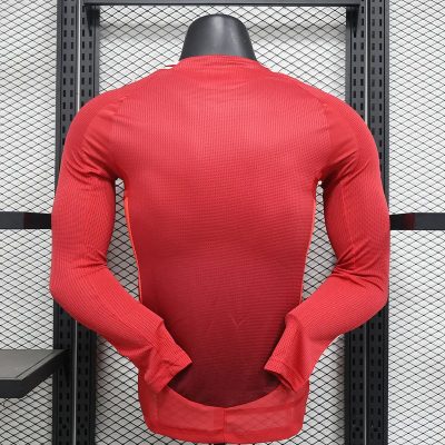 Alternative view of Manchester United Home Long Sleeve Football Jersey Shirt 2024/25