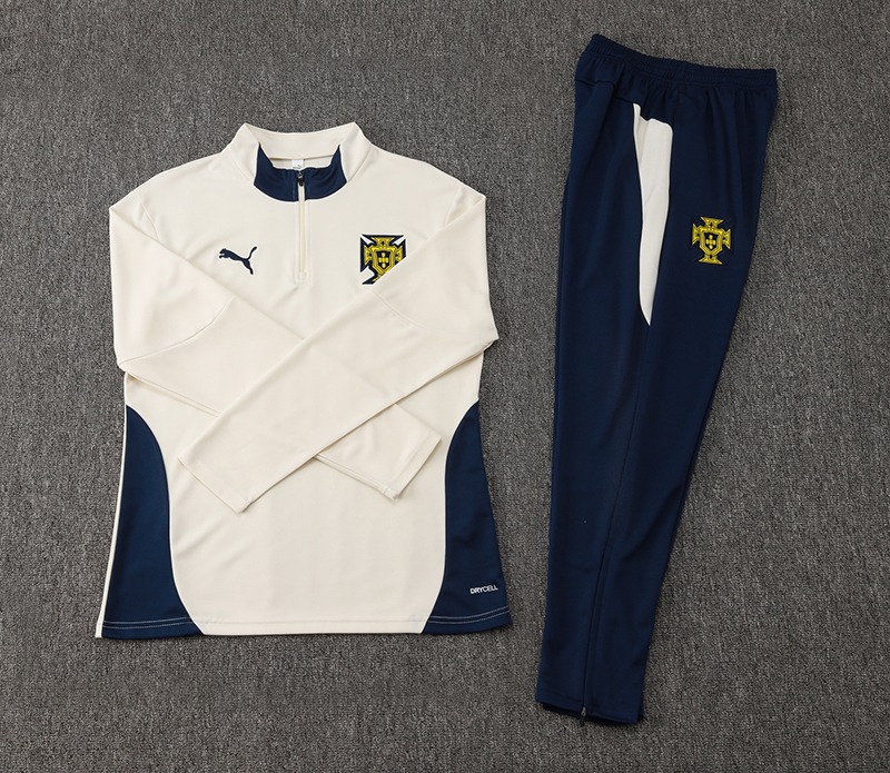 Portugal Training Kit (Sweatshirt+Pants) Beige 2025 - Image 3