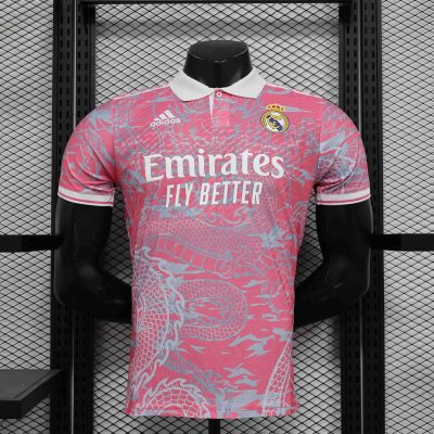 Real Madrid Soccer Jersey Dragon Pink Special Edition Shirt 2024/25