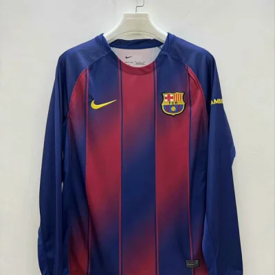 Barcelona Home Long Sleeve Soccer Jersey Custom Shirt 2025/26