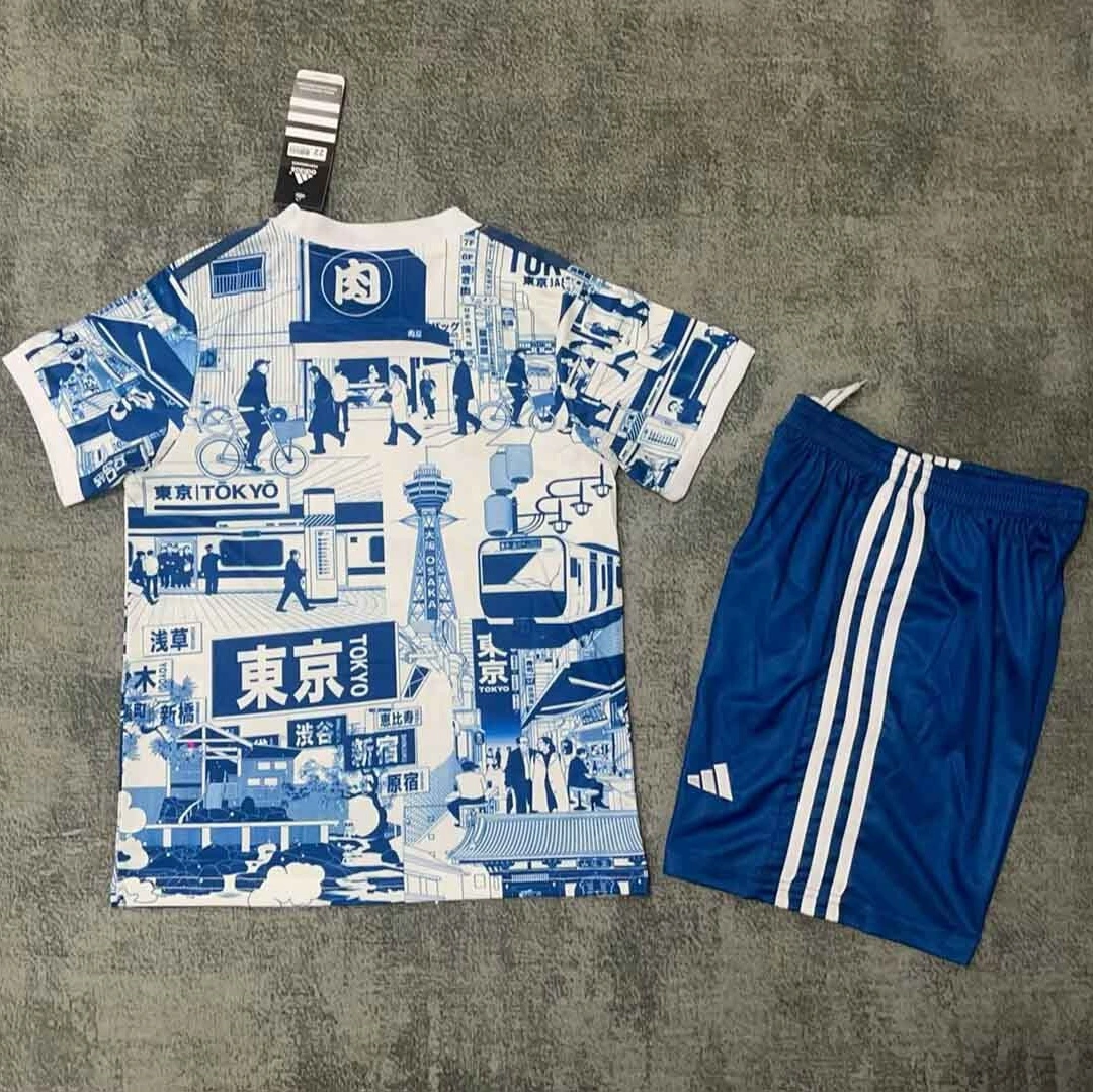 Japan Soccer Jersey Tyoko Special Edition Kids Kit Jersey+Shorts 2025 - Image 2