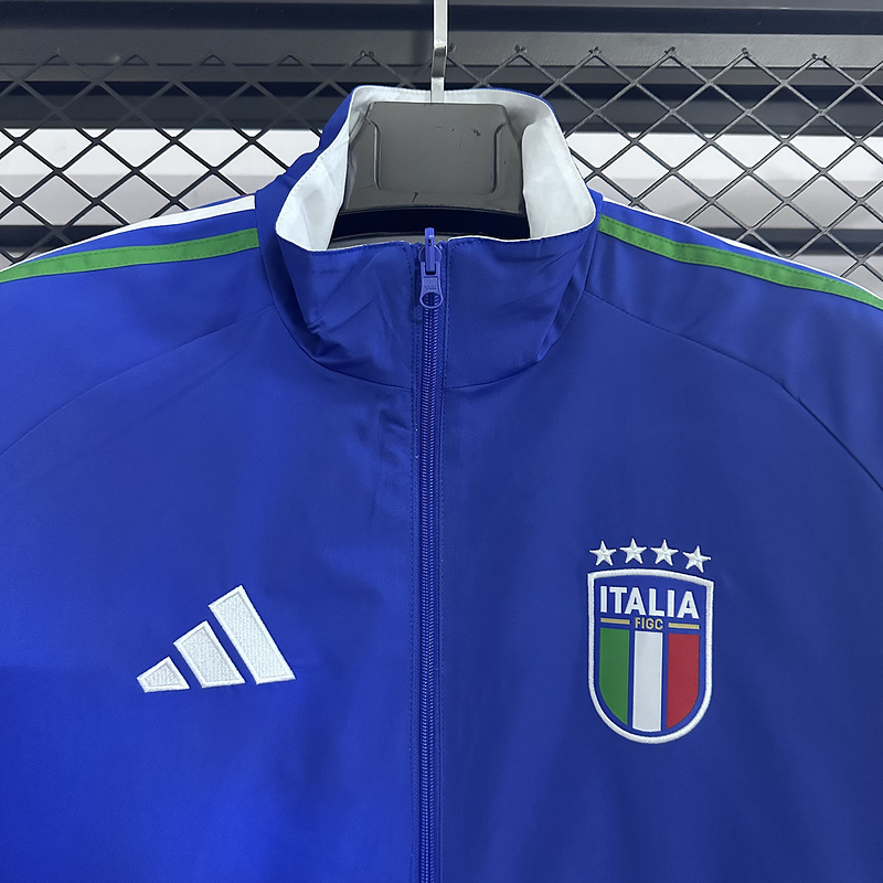 Italy Reversible Double-Sides Windbreaker Jacket Blue&White 2025 - Image 6