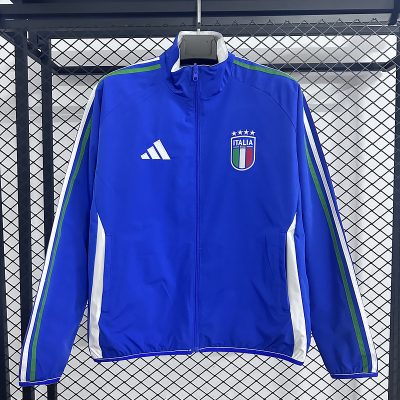 Alternative view of Italy Reversible Double-Sides Windbreaker Jacket Blue&White 2025