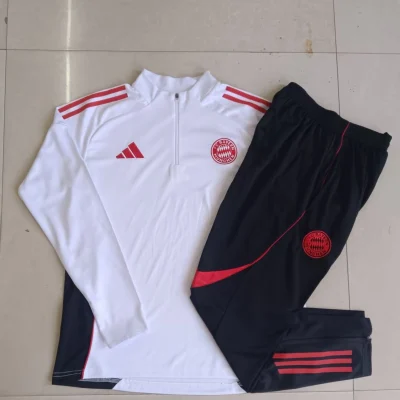 Alternative view of Kids Bayern Munich Training Kit (Sweatshirt+Pants) White 2025/26