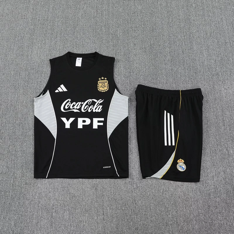Argentina Sleeveless Training Kit Black 2025 - Image 3