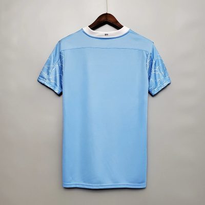 Alternative view of Manchester City Retro Football Jersey Home Shirt 2020/21