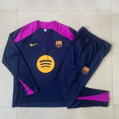 Alternative view of Kids Barcelona Training Kit (Sweatshirt+Pants) Cyan 2025/26