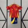 Spain Home Football Uniform Kids Kit Jersey+Shorts EURO 2024