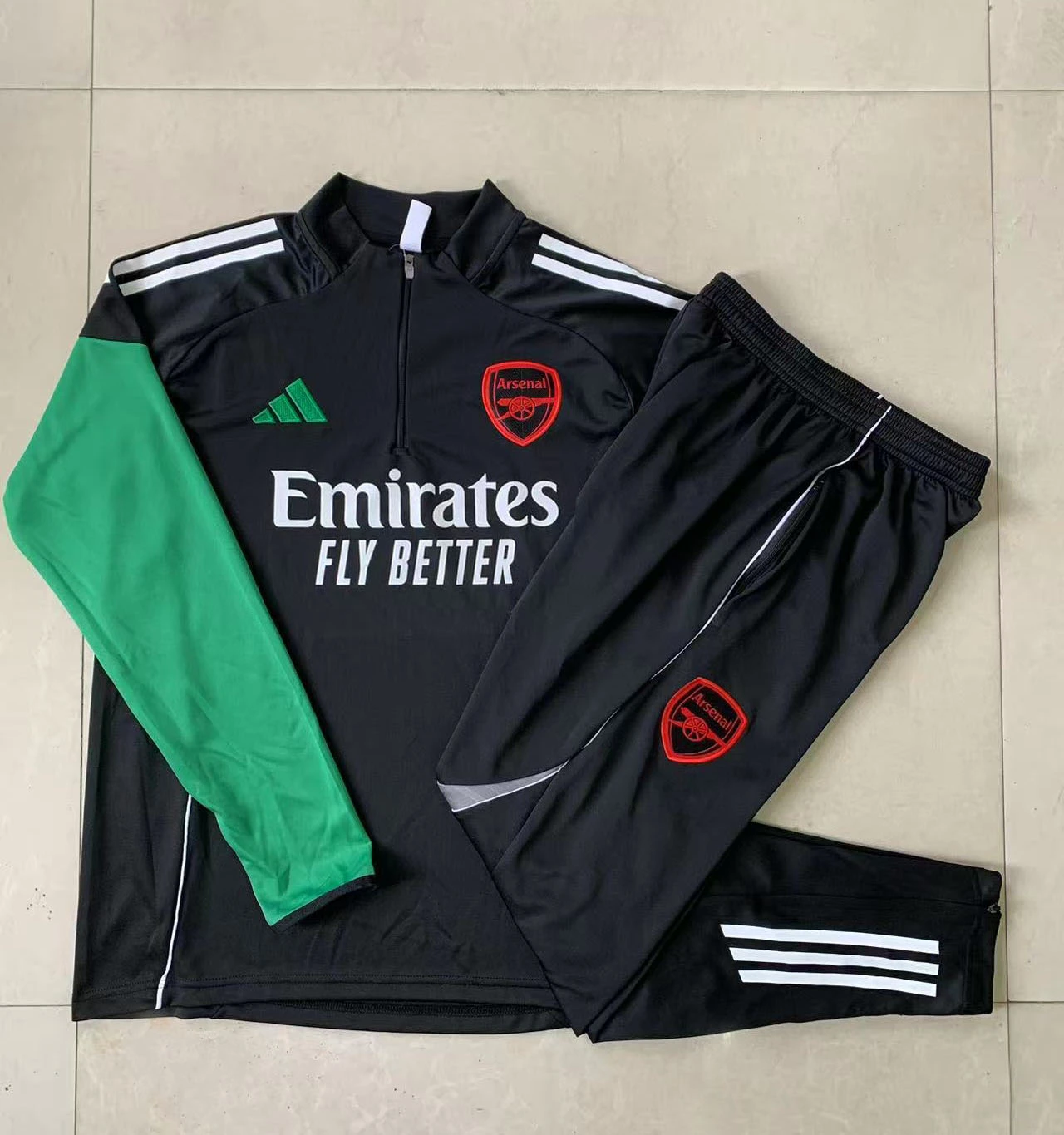 Kids Arsenal Training Kit (Sweatshirt+Pants) Black 2025/26