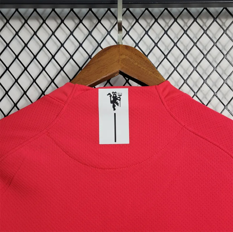 Manchester United Retro Home Long Sleeve Football Jersey Shirt 2007/08 - Image 5