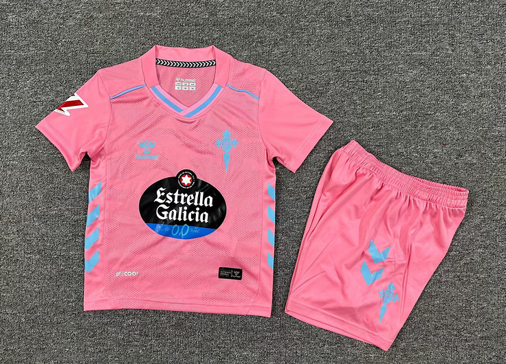 Celta Vigo Soccer Jersey Third Away Kids Kit Jersey+Shorts 2025/26