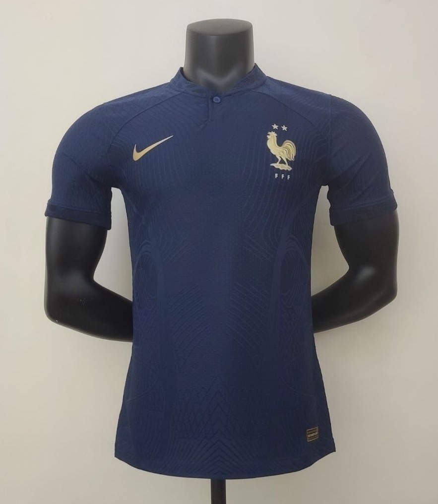 France Retro Soccer Jersey Home Shirt World Cup 2022