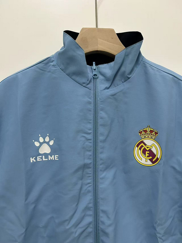 Real Madrid Retro Reversible Double-Sides Windbreaker Jacket White 1997-98 - Image 5