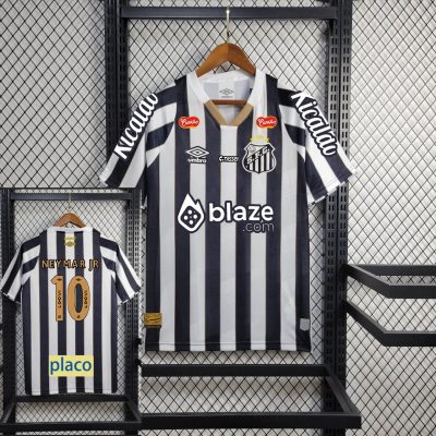 NEYMAR JR #10 Santos FC Soccer Jersey Away Shirt All Sponsor 2024