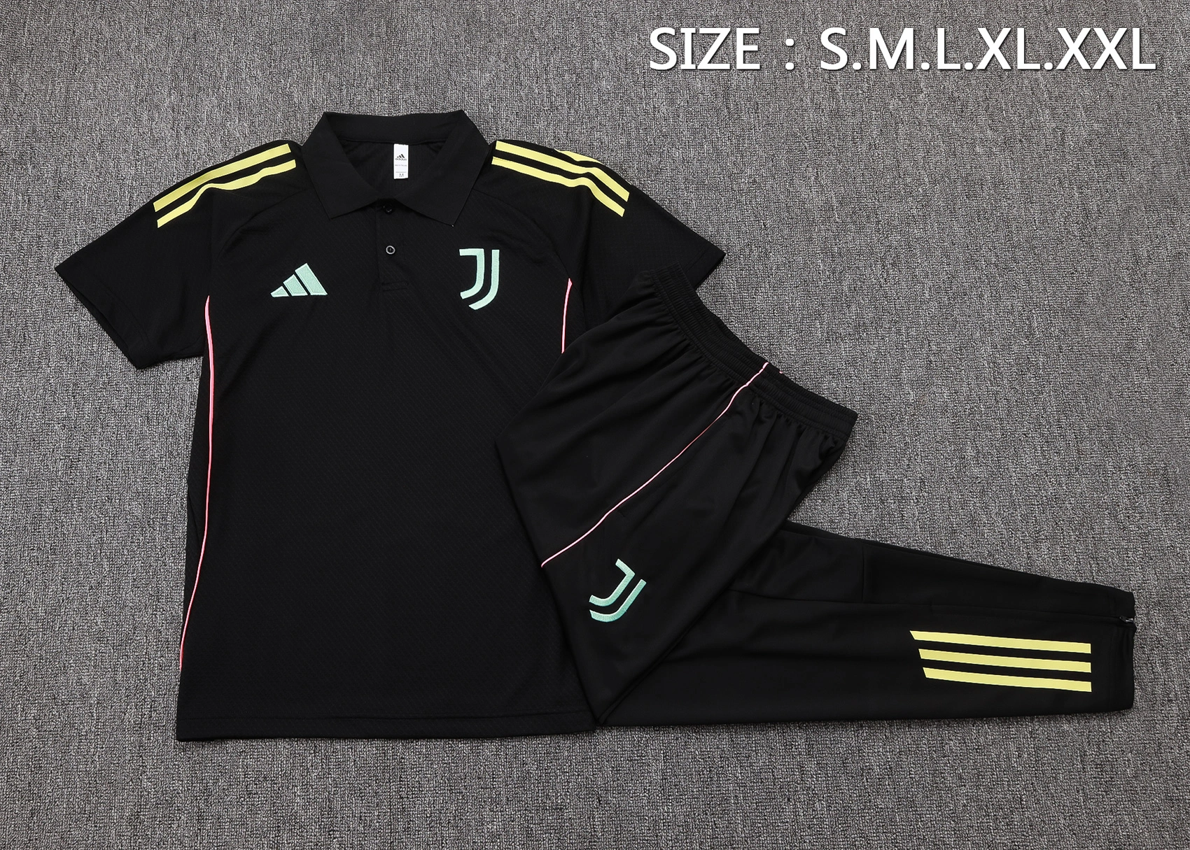 Juventus Training Kit (Polo+Pants) Black 2025/26 - Image 4