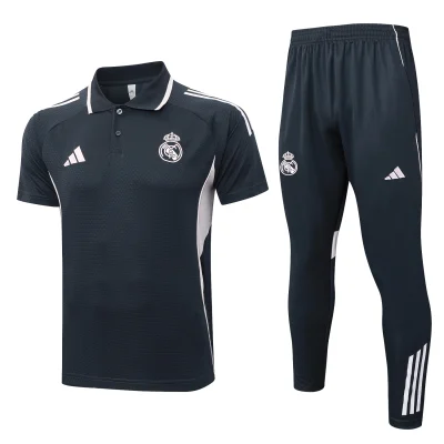Real Madrid Training Kit (Polo+Pants) Gray 2025/26