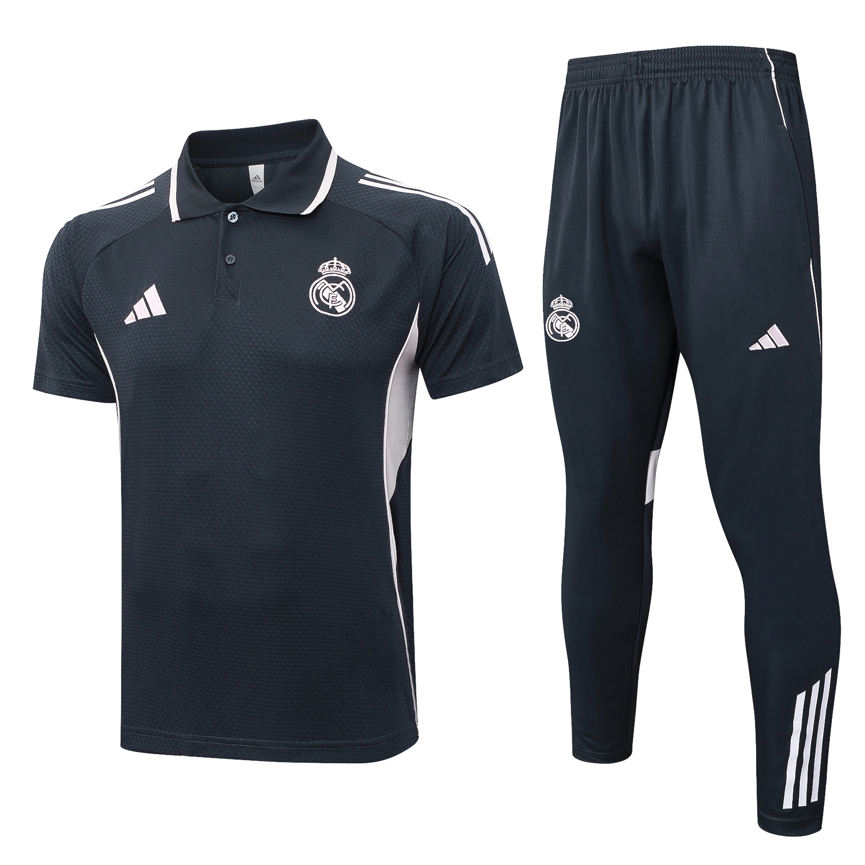 Real Madrid Training Kit (Polo+Pants) Gray 2025/26