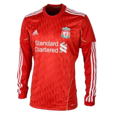 Liverpool Retro Football Jersey Home Long Sleeve Custom Shirt 2011/12