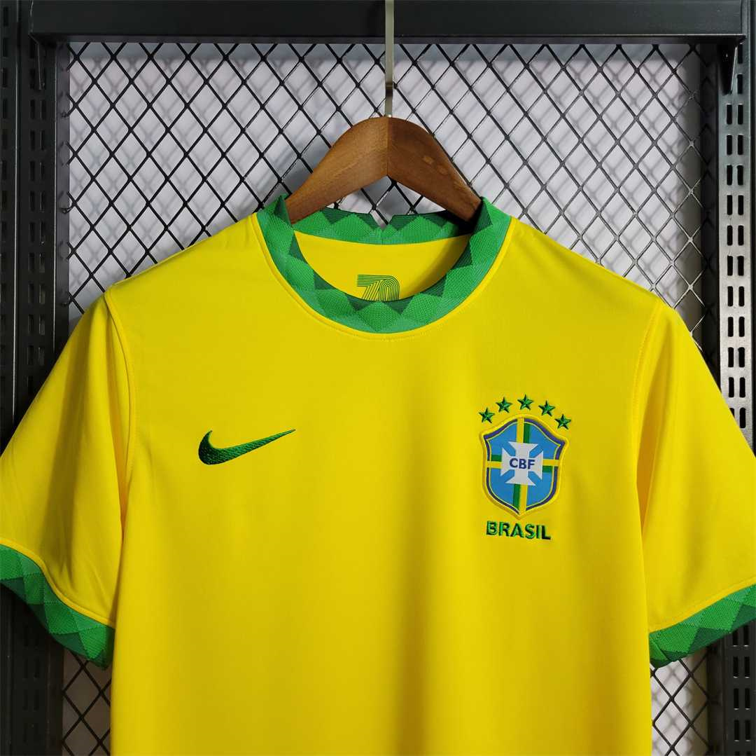 Brazil Retro Jersey Custom Home Soccer Jersey 2021 - Image 3