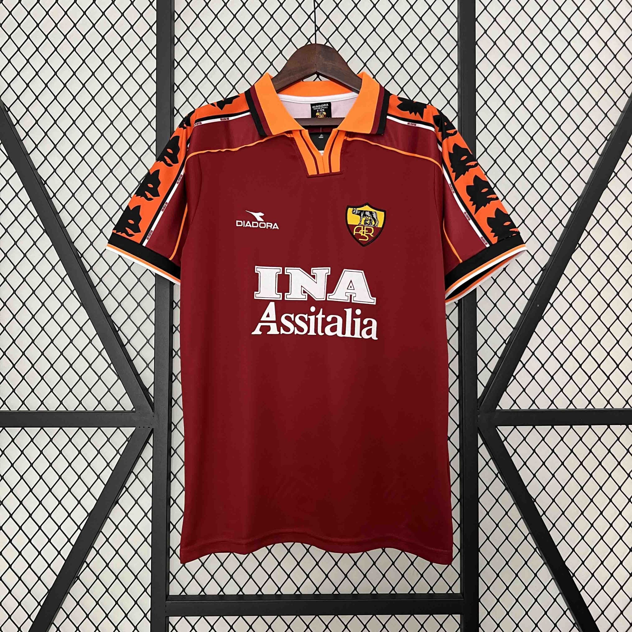 Roma Retro Soccer Jersey Home Custom Shirt 1998/99
