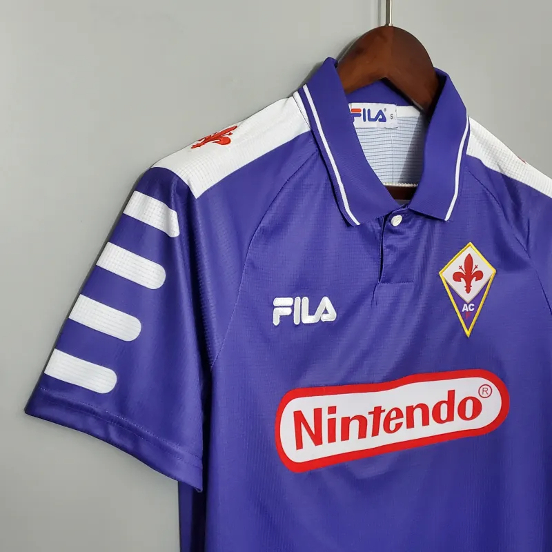 Fiorentina Retro Soccer Jersey Home Custom Shirt 1998/99 - Image 6