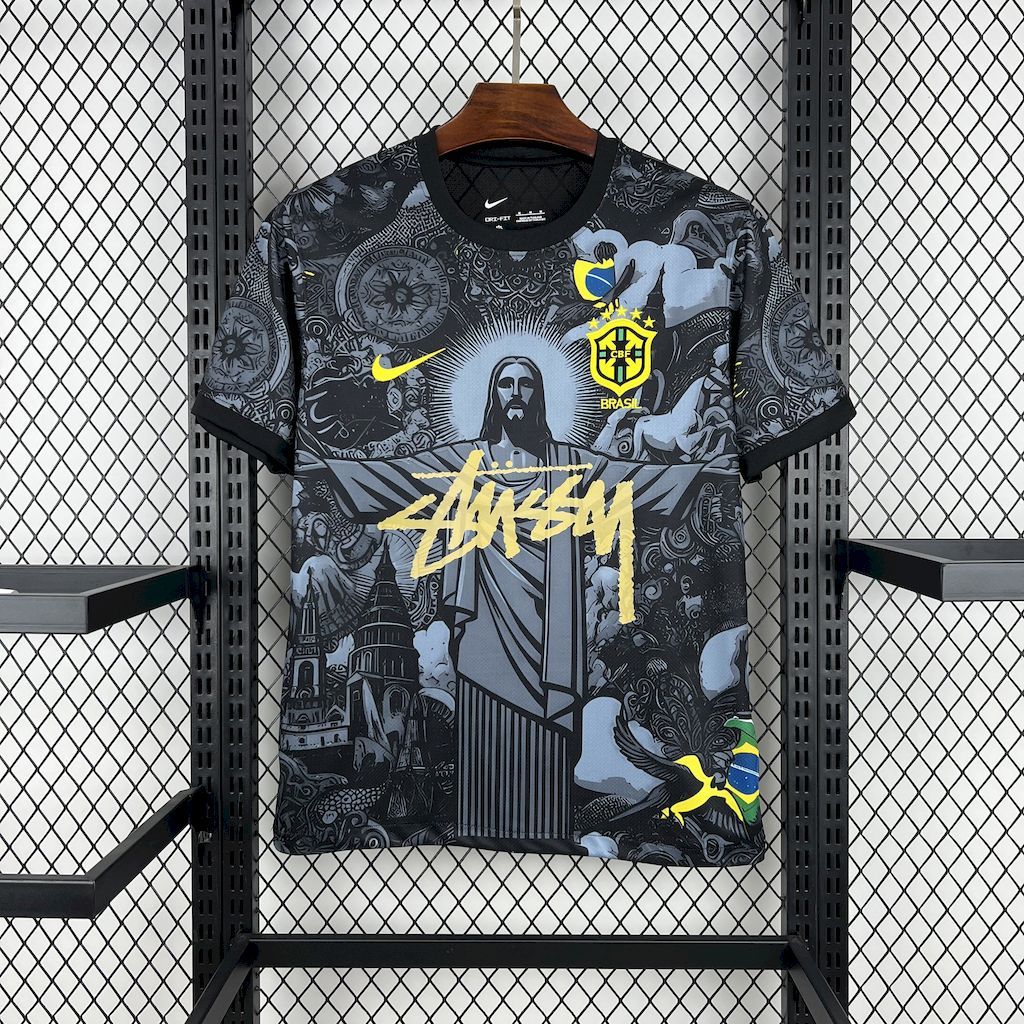 Brazil Soccer Jersey Jesus Custom Shirt 2024