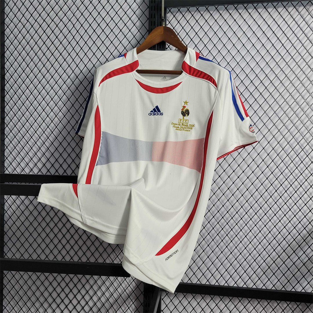 France Retro Soccer Jersey Away Custom Shirt World Cup 2006 - Image 2