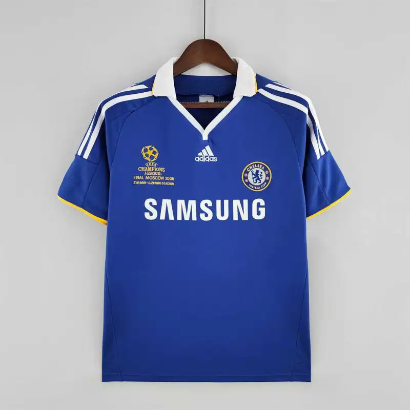 Chelsea Retro Football Jersey Home Shirt UCL Final 2007-08