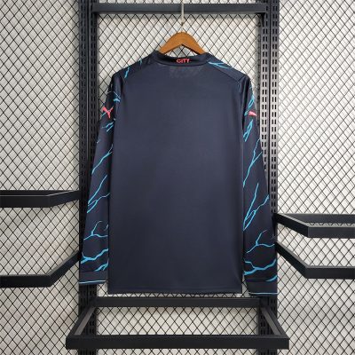 Alternative view of Manchester City Football Jersey Third Away Long Sleeve Shirt 2023/24
