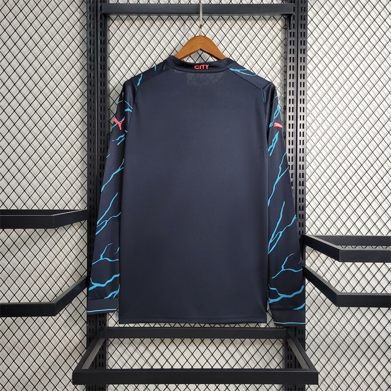 Manchester City Football Jersey Third Away Long Sleeve Shirt 2023/24 - Image 2