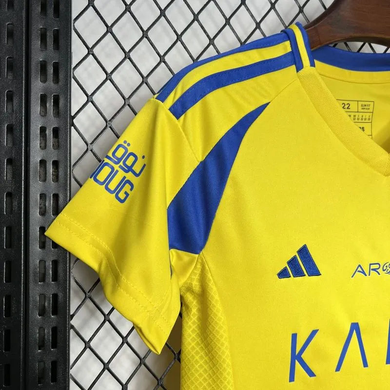 Al Nassr Soccer Jersey Home Kids Kit Jersey+Shorts 2024/25 - Image 4