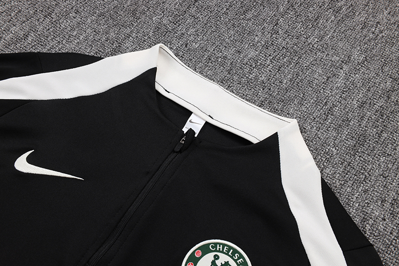 Chelsea Training Kit (Sweatshirt+Pants) Black 2025/26 - Image 3