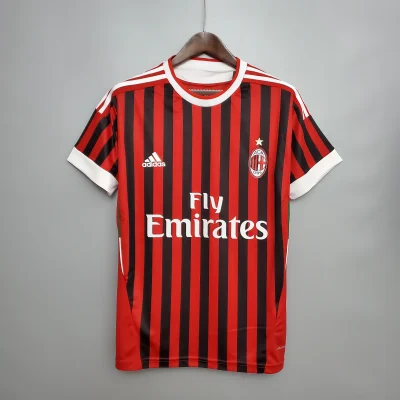 AC Milan Retro Soccer Jersey Home Custom Shirt 2011/12