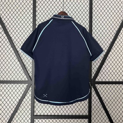 Alternative view of West Ham United Retro Football Jersey Third Away Custom Shirt 1999/01