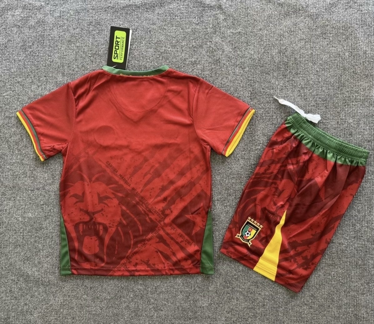 Cameroon Soccer Jersey Away Kids Kit Jersey+Shorts 2025 - Image 2