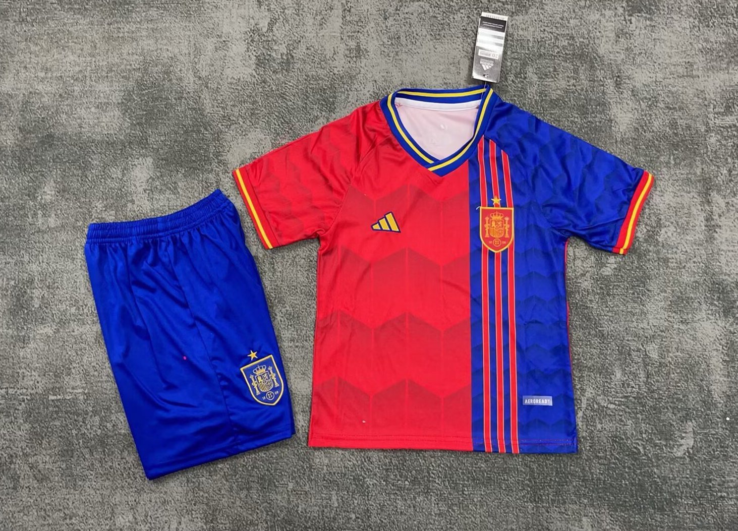 Spain Home Football Uniform Kids Kit Jersey+Shorts 2025