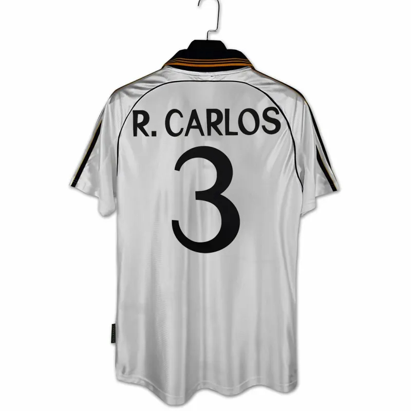 Real Madrid Retro Jersey Home Custom Soccer Shirt 1998-00 - Image 5