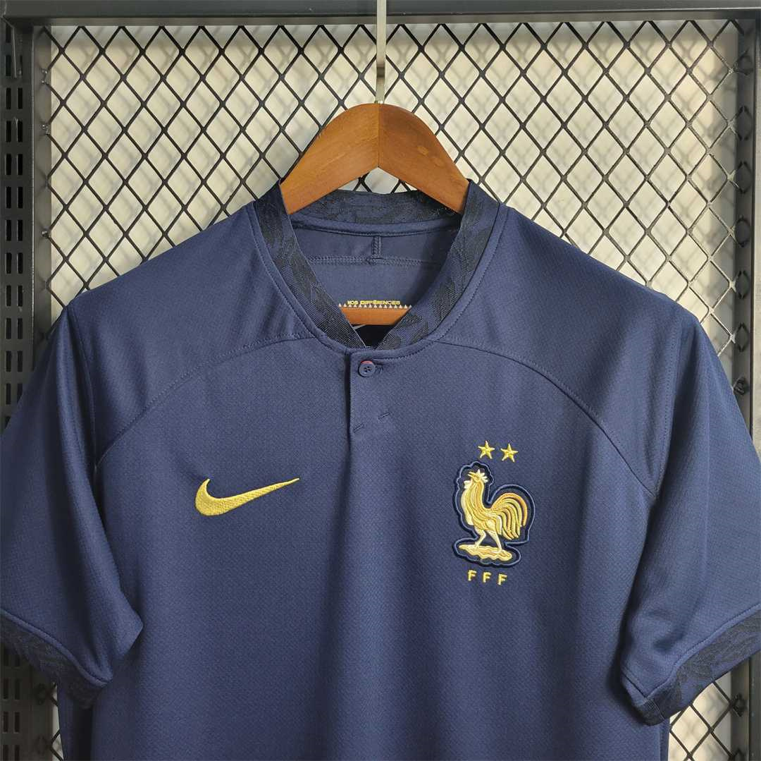 France Retro Soccer Jersey Home Custom Shirt World Cup 2022 - Image 4