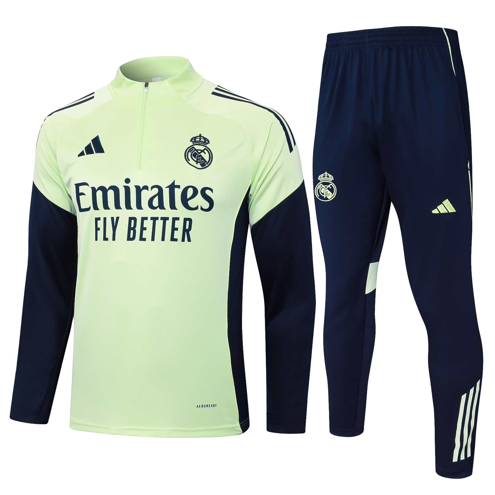 Real Madrid Training Kit (Sweatshirt+Pants) Light Green 2025/26
