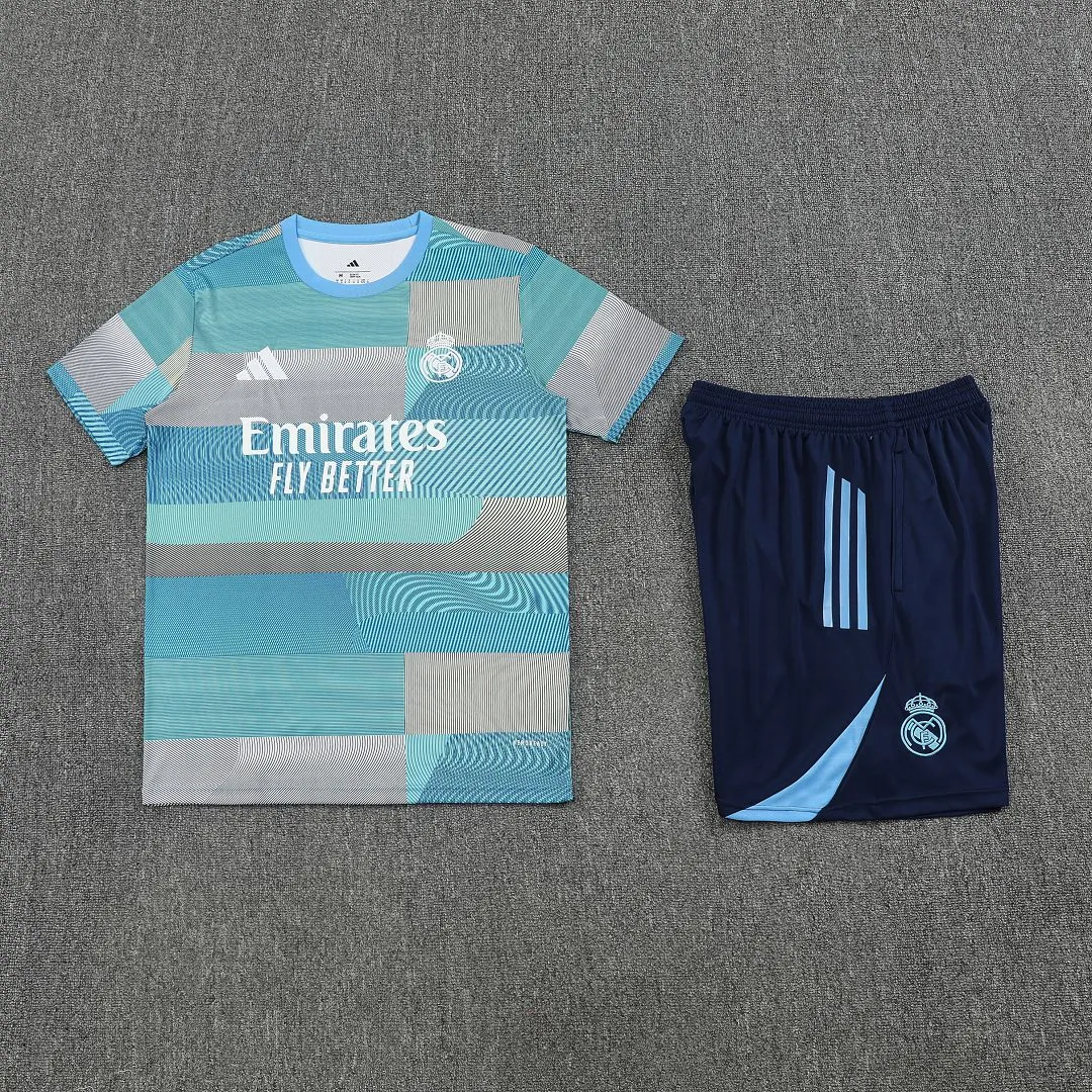 Real Madrid Training Jersey Kit Light Blue 2025/26 - Image 3