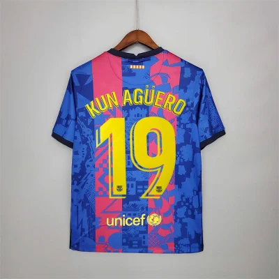 Alternative view of Barcelona Retro Jersey Third Away Soccer Shirt 2021/22