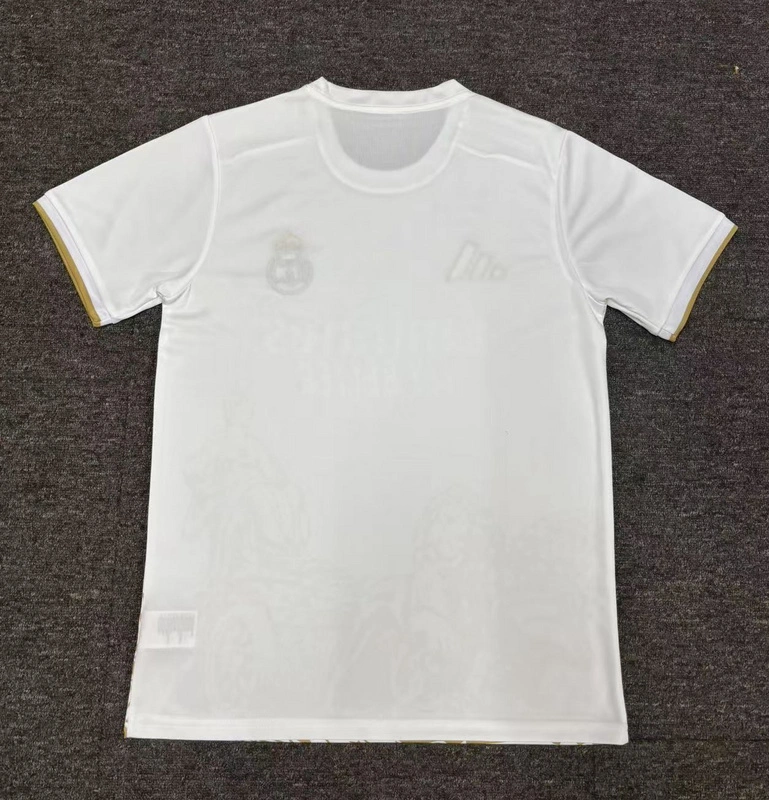 Real Madrid Soccer Jersey White & Golden Special Edition Custom Shirt 2025/26 - Image 2