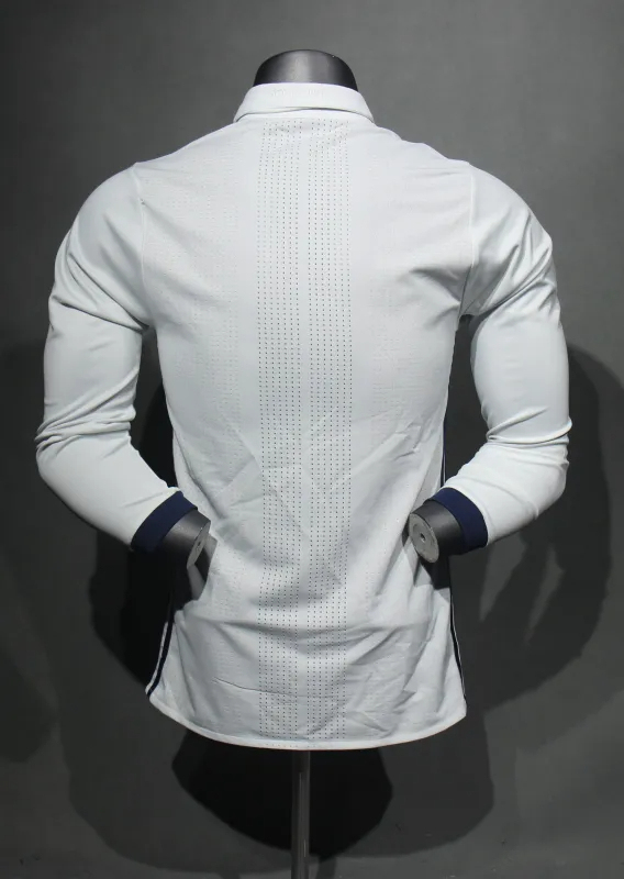 Real Madrid Retro Jersey Home Long Sleeve Soccer Shirt 2016/17 - Image 2